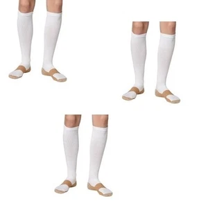 3 Pair White S/M Compression Copper Socks Below Knee Support Calf Foot Ankle - Picture 1 of 5