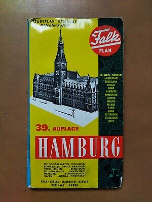 Alter Falk Plan HAMBURG 39. Auflage Aus Dem Jahre 1965 • 15€