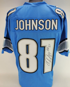 Calvin Johnson "HOF 21" Signed Detroit Lions Custom Jersey (JSA Witness COA)