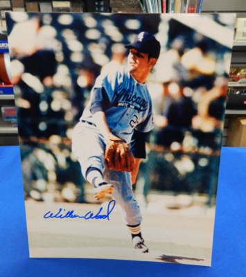 Foto autografiada/firmada de Wilbur Wood de los Medias Blancas de Chicago 8x10 Foto 1 de 2