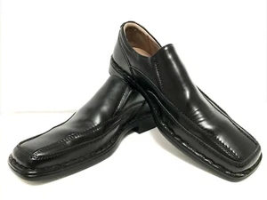 Natha schwarze elegante Slipper eckige Zehenpartie Halbschuh Herren Größe 10,5M - Bild 1 von 9