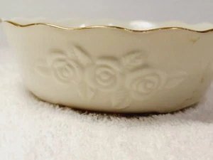 LENOX Bowl Rose Blossom Gold Rimmed 5.5" - Picture 1 of 7