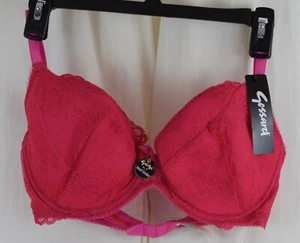 Gossard Women's Superboost Lace Padded Plunge Bra Red Size 32G - Picture 1 of 3