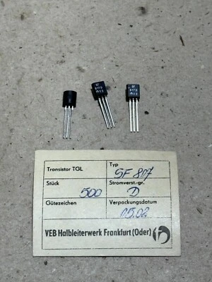 25x SF817 D SF-817-D PNP HF, Breitband-Transistor 30V 500mA 735mW  60MHz #AS-L06 - Bild 1 von 4