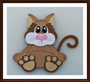 Cute Cat Handmade Paper Piecing Embellishment for Cards Pages PCC - Picture 1 of 1