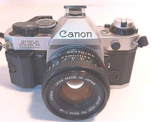 Canon AE-1 Program 35mm Camera with 50mm Lens **PLEASE READ DESCRIPTION ** - Picture 1 of 16