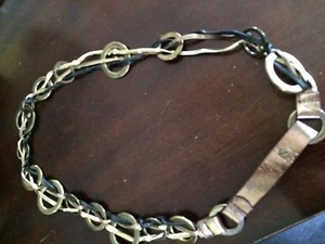 Cintura costume misto tessuto anelli tono ottone - Foto 1 di 3