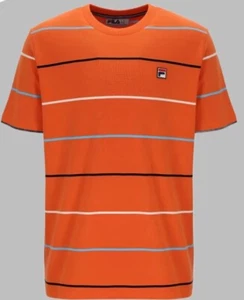 FILA Retro Thiago T-Shirt Short Sleeve Summer Stripe Tee Cotton Jersey Size S - Picture 1 of 4
