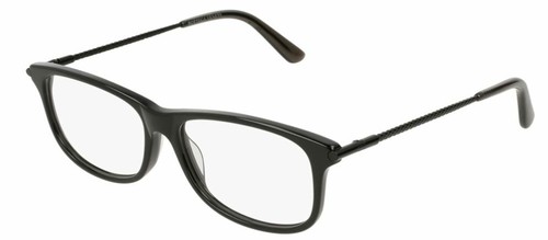 Occhiali Bottega Veneta BV0187O in 001 nero con custodia per occhiali e panno