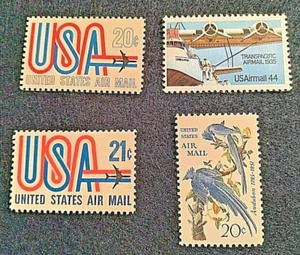 SCOTT # C71 , C75 , C81 & C115 - SET OF 4 AIRMAIL STAMPS - VF - OG - MNH - Picture 1 of 2