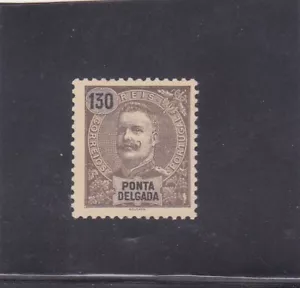 PONTA DELGADA / AZORES New colours & values D. Carlos I 130 R. (1898-1905) - Picture 1 of 1