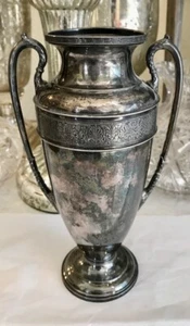 ANTIKE WALLACE AND BROTHERS WALLINGFORD CONN SILBER TELLER VASE - Bild 1 von 8