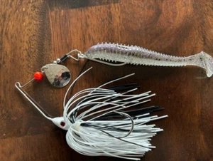 Sims Tackle 3/8ozSpinnerbait / Swimbait Predator Gizzard Shad w/Nickle Blade - Picture 1 of 4