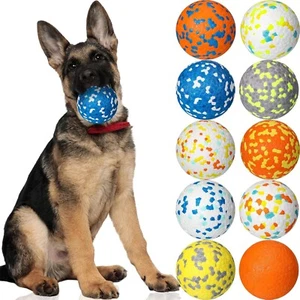 10 Pack 3-Inch Interactive Dog Toy Balls for Aggressive Chewers - Bright Colors - Picture 1 of 9