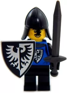 NUEVO LEGO NEGRO HALCÓN CABALLERO MINIFIGURA castillo minifigura rey medieval figura - Imagen 1 de 1