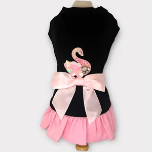 Swan Princess Spring Dog Dress with Ruffle and Sequin Appliqué - Picture 1 of 9