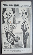 Art Postcard Tait's Smile Ser.Humour,"Riveting,Cooking"Evening Citizen,Glasgow.