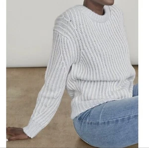 elizabeth & james blue striped knit sweater - Picture 1 of 9
