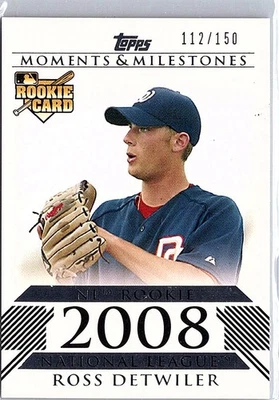 2008 Topps Moments & Milestones #180 Ross Detwiler #/150 - Image 1 of 2