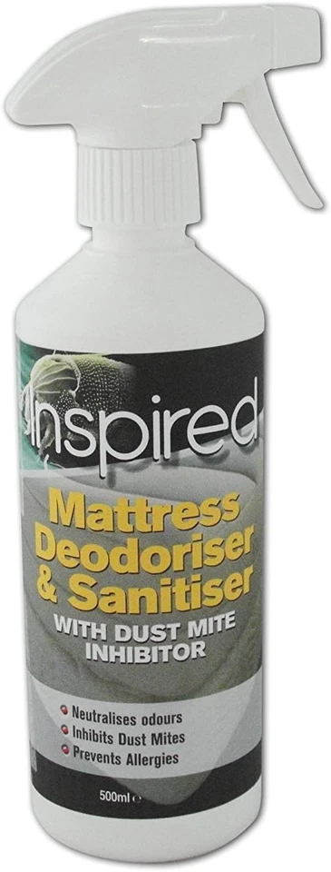 Inspired Mattress Deodoriser Sanitiser Dust Mite Inhibitor Neutralises Odours500