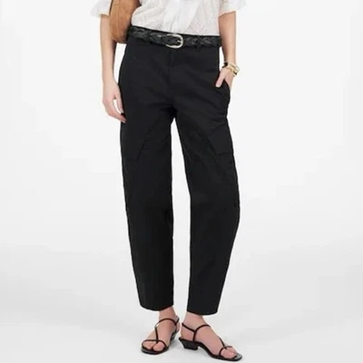 Pantalón utilitario Madewell pierna barril prenda teñida sarga negro talla 2 nuevo con etiquetas Foto 1 de 4