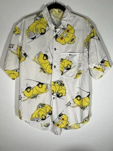 Vintage 80s RARE ID# New York yellow taxi all-over camp shirt OS streetwear - Picture 1 of 10
