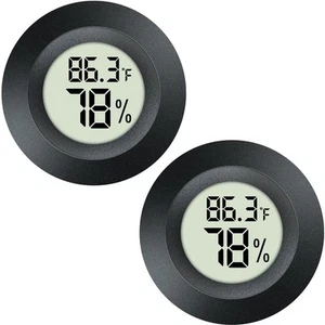 2 Pack Hygrometer Thermometer Mini Digital LCD Monitor Indoor/Outdoor Humidit... - Picture 1 of 6