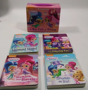 Shimmer & Shine A Box Full of Wishes Genie 4 Board Books Nickelodeon Friend 2018 - Picture 1 of 13