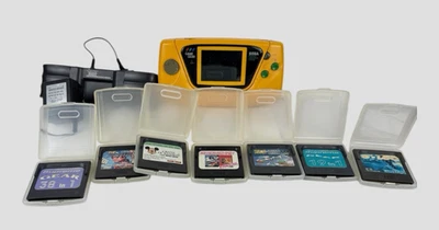 Sega Game Gear Yellow Japanese Vintage Console Model HGG-3210 Working Games - Image 1 of 4