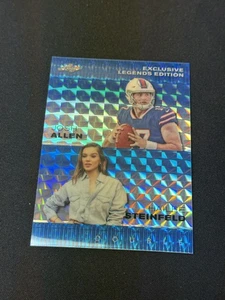 Josh Allen / Hailee Steinfeld 2024 Leaf Metal Dual Blue Mosaic /20 RC Bills - Picture 1 of 2