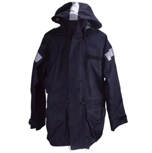 British Navy Foul Weather Smock 170/96 Medium MVP Gore Tex Wet Weather Dark Blue - Picture 1 of 10