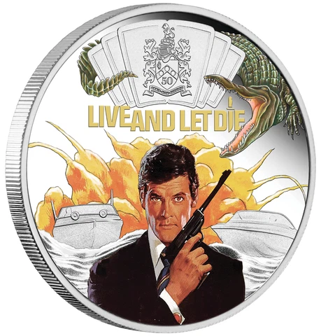 JAMES BOND 007 LIVE AND LET DIE 2023 1oz SILVER PROOF Colored $1 COIN Cover
