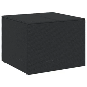 Poly Rattan Outdoor Storage Box – Black Organizer – 76.9 Gal Capacity - Picture 1 of 12