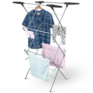 Folding Indoor Clothes Airer Heavy Duty Horse Maiden Drying Rack Stand 3 Tier - Picture 1 of 10