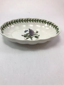 Portmeirion Botanic Garden 6" Scalloped Oval Fluted Dish w/Lilac, New in Box. - Picture 1 of 4