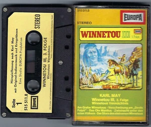 MC Kassette Karl May WINNETOU III 3 Folge - EUROPA - 1. Auflage schwarz gelb ! - Bild 1 von 1
