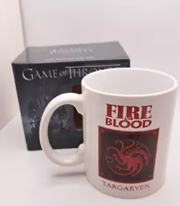 Tazza da tè caffè Game of Thrones Fire & Blood Targaryen ufficiale con licenza HBO nuova con scatola - Foto 1 di 5