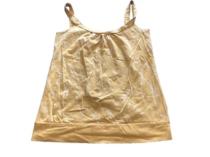 Canotta donna Sonoma Life + Style cotone giallo XL floreale elasticizzata estiva - Foto 1 di 7