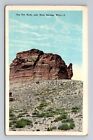 Rock Springs WY-Wyoming, Tea Pot Rock, Antique Souvenir Vintage c1925 Postcard