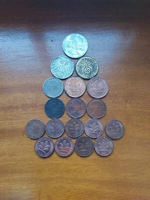 Lot of 18 Old Germany Coins from 1898 until 1994 - Image 1 of 4