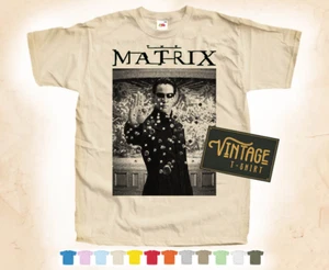 Black Print MATRIX V7 T-SHIRT Tee Vintage Poster 12 Colors S-5XL - Picture 1 of 4