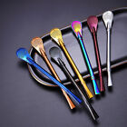 1pc Drinking Straw Stainless Steel Filter Spoon Reusable Tea Tool Bar Accessory