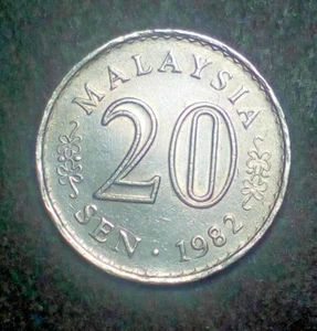 Malaysia 20 sen 1982 Combined Shipping - Picture 1 of 3