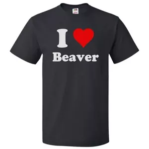 I Heart Beaver T-Shirt - I Love Beaver Tee - Bild 1 von 2