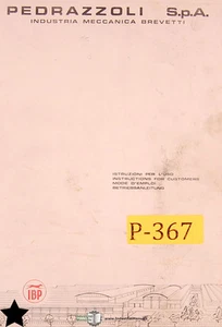 Pedrazzoli Super Brown Special, Cut-Off Saw, Install Maintenance Parts Manual - Picture 1 of 2