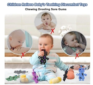 Baby Teething Toys, Robot Remote Control Shape Silicone Toddler Teething Toys - Picture 1 of 4