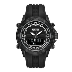 Kenneth Cole Reaction Men's Analog Digital Watch Silicone Strap KRWGP7004803 - Picture 1 of 2
