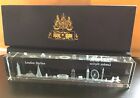 London Skyline 3D Laser Coupe Cristal Modèle Presse-Papier Souvenir Cadeau Boite