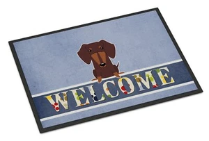 Caroline's Treasures BB5712MAT achshund Chocolate Welcome oormat 18x27 Front - Picture 1 of 7