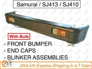 Front Bumper Bar + Lights Suzuki Samurai SJ413 SJ410 Sierra Jimny Gypsy - Picture 1 of 7